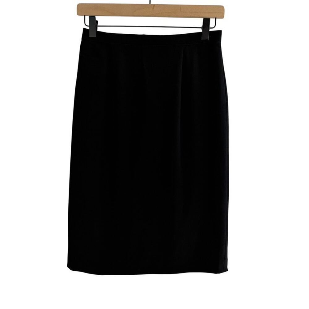 VTG YASUKO OMI New York Black Pencil Skirt Est Size 2 Handmade Designer Rare